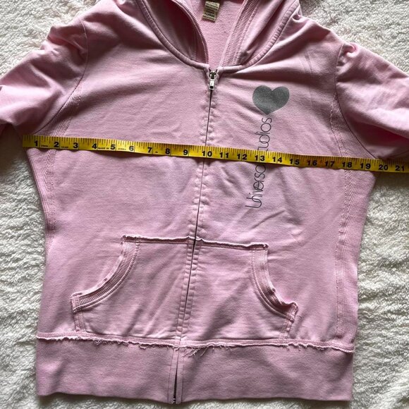 Vintage Pink Universal Studios Heart Zip Up Hoodie - Picture 5 of 8